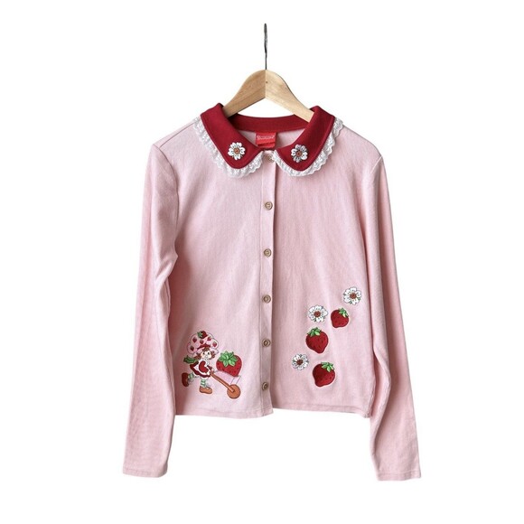 Strawberry Shortcake Portrait Collared Cardigan Women’s Size XL Box Lunch - Picture 1 of 8